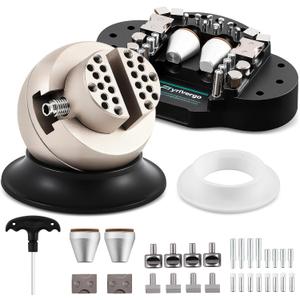 Flyrivergo 3" Ball Vise for Jewelry Making, Engraving Setting Tool, 360 Rotation Engraving Ball with Attachments Jewelry Engraving Vise for Gemstone Inlay and Small-Scale Engraving
