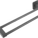Easy Install Wall Mount Towel Rack Double Pole Freestanding Bath Towel Holder Modern Design,  32×6 Inch, 2 Pack