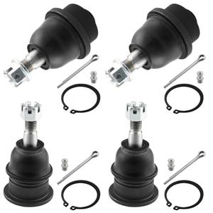 MotorbyMotor 4pc Front Upper & Lower Ball Joint fits for Chevy Silverado/GMC Sierra 1500 2500 3500 HD, Chevrolet Avalanche Suburban, GMC Yukon XL Suspension Ball Joint Kit K6693 K6696