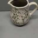 Green Floral Ceramic Pitcher 8 Single Handle Chinoiserie Ice Crackle Farmhouse Vase Vintage Flower Vase for Living Room