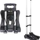 Sutekus Folding Hand Truck and Dolly 110-lbs Lightweight Portable Luggage Cart for School Travel Office Moving (Black)