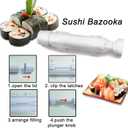 Sushi Making Kit for Beginners, All in One Sushi Maker Set with Sushi Mats Bamboo Roller, Sushi Bazooka, Chopsticks, Paddle, Spreader, Sushi Knife, Chopsticks Holder, TIMDAM Sushi Kit for Home