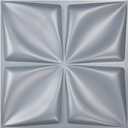Art3d Matt Grey Silver 3D Wall Panel PVC Flower Design Cover 3 Sq Meter, for Interior Wall Decor in Living Room,Bedroom,Lobby,Office,Shopping Mall (Gray)