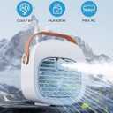 Portable Air Conditioner -5200mAh Rechargeable Mini Air Conditioner with 3 Speed Settings, 5-10 Hours Runtime,Quiet Desk Cooling Fan, Personal Air Cooler for Home, Bedroom, Travel, Office, Outdoor