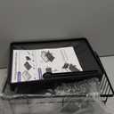 Kmiectse Dish Drying Rack - Space-Saving Small Dish Rack for Kitchen Counter, Rust-Resistant Kitchen Drying Rack, Compact Dish Drainer Organizer with Utensil Holder for Home Kitchen, Black