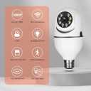 2PCS 360 Degree Security Cameras Wireless Outdoor, 2.4GHz & 5GHz WiFi Light Bulb Camera, 1080p Indoor for Home Camera System, Motion Detection, Two-Way Audio (2PCS)