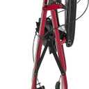 Drive Medical Aluminum Rollator Fold Up and Removable Back Support, Padded Seat with 7.5-Inch Casters, Red