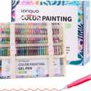languo 168 PCS Gel Pens for Colouring, 162 Colors Gel Coloured Pens Set with Travel Case, Perfect Gel Pens for Adult Drawing Doodling Journaling, Art Supplies and DIY Crafts