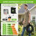 Garden Hose 100 ft, Non-Expandable Ultra-Lightweight Flexible Hose with 360 Dual-End Anti-Kink Design, 10-Pattern Spray Nozzle, 500 PSI Leak-Proof, 96-Strand Braided Fabric, Storage Strap