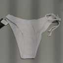 BIKINX Women's Bikini Bottom Side Tie Cheeky Bathing Suit High Cut Swimsuit (White, S)