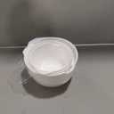 GLAD Mixing Bowls with Pour Spout, Set of 3 | Nesting Design Saves Space | Non-Slip, BPA Free, Dishwasher Safe Plastic | Kitchen Cooking and Baking Supplies, White