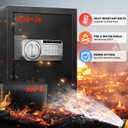 2.5 Cu Ft Safe Box for Home Documents -Steel Electronic Digital Safety Box Personal Security Lock Box with LED Sensor Light External Power Compartment for Office Money Jewelry Valuables