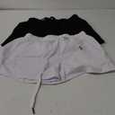 Locoowai 2 Pack Womens Sweat Shorts Drawstring High Waist Summer Athletic Loose Elastics Sweatpants with Pockets Black and white M