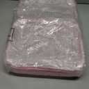 Hoolerry 4 Pcs Hard Clear Zipper Case Makeup Bags Plastic Zipper Pouch Transparent Storage Box Containers for Cosmetics, Snacks, Building Blocks, Puzzles(Clear, 9.8 x 7.9 x 2 in, Pink)