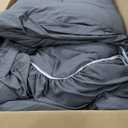 BDEUS Dual Layer 5 Inch Memory Foam Mattress Topper California King Size, 2 Inch Gel Memory Foam Plus 3 Inch 1450 GSM Down Alternative Quilted Pillow Top Mattress Pad Cover,Dark Gray