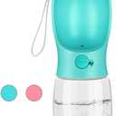 Kalimdor Dog Water Bottle, Leak Proof Portable Puppy Water Dispenser with Drinking Feeder for Pets Outdoor Walking, Hiking, Travel, Food Grade Plastic (12oz Blue)