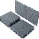 Fast-Drying Outdoor Decking for Garden, Kennel, Storage Shed, Basement, Garage, Patio, Bathroom, 10 PCS 12''x12''x0.59'' Heavy-Duty Interlocking Decking Tiles, Maximum Bearing Capacity up to 6613 LBs