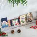 2 Pack Acrylic Card Display Holders Stand 11.8" Table Display Organizer for Christmas Greeting Cards Birthday Cards Photos Menus Table Number 3-slot Desktop Shelf Mantel Decor