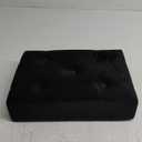 Poofzy Small Foot Stool Ottoman, Velvet Ottoman Foot Rest with Legs, Rectangle Footstool Ottomans for Couch, Living Room and Entryway (Black)
