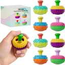 Silicone Thumb Rocker Fidget Toys for Kids Adults ,8PCS Stress Relief Sensory Toys for Autism ADHD Anxiety,Fun Textures Gadgets,Office Desk Toy,Stocking Stuffers for Women Men Teen Gifts