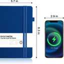 Lined Journal Notebook for Women Men, 352 Pages A5(5.7" x 8.3")College Ruled Hardcover Leather Journals for Writing, Daily Journal Notebooks for Work, Note Taking, Travel, School, Business (Navy blue)