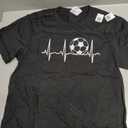 Soccer Heartbeat - Soccer Ball Heartbeat T-Shirt (Black, M)