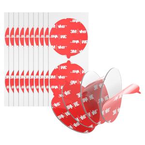 Made with 3M Double Sided Adhesive Dots Heavy Duty 2" Diameter 0.02in Thick 20 PCS Clear 4905 Round Sticky Mounting Strong Adhesive Waterproof Foam Tape for Home Office Car Deco