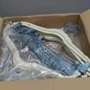 Ulimart 24-Pack Beige Velvet Hangers with Clips Adjustable,Adult Hangers,Heavy-Duty,Felt,Non-Slip,Space Saving,Slim Outfit Hanger for Pants, Skirts, Suits,Coats, Dresses ect.