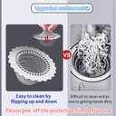 2 x Kitchen Sink Drain Strainer, Patented 304 Stainless Steel Reversible Mesh Strainer with Flexible Chain, Handcrafted Anti-Clog Garbage Disposal Tool, Easy to Clean - 1 Pack