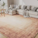 6x9 Area Rugs for Living Room, Machine Washable Non Slip Area Rug Modern Abstract Indoor Rug Carpet Ultra Soft Rugs for Bedroom Dining Room Playroom Bedside Office,Rust Red