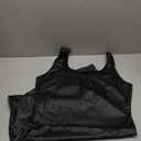 SweatyRocks Women's Sleeveless Bodycon Tank Dress PU Leather Mini Dresses (Large, Black)