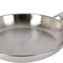 GoodCook Stainless Steel Fry Pan 12-Inch, Oven-Safe to 500F & Induction-Safe Compatible with All Stovetops 3-Layer Construction for Even Heating Non-Toxic PTFE & PFOA Free, Silver