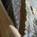 Showgeous Round Charger Plates 50 Pack 13” Gold Plastic Reef Rim