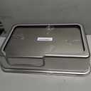 High Sided,XL Stainless Steel Cat Litter Box with Metal Lid,10.24 inch Tall