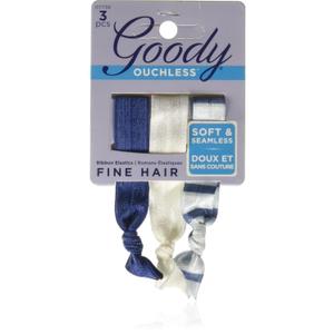 3 x Goody WoMens Ouchless Ribbon Elastics, Nautical, 3 Count