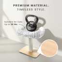 Modern Scratching Post for Indoor Cats - 15 High Cat Scratching Post with Bed Breeds - 15.7 x 11.6 Removable & Washable Cushion (Natural Wood Post with White Bed)