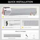 UNISHADES No Drill Top Down Bottom Up Roman Shades for Windows, 28" W x 64" H, Grey