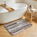 Inspirational Quotes on Rustic Wood Bathroom Rugs 24x16 Inches | Water Absorbent Soft Non-Slip Bath Mat Machine Washable Mats for Showers Laundry Rooms Indoor Doors Decor