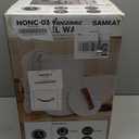 SAMEAT Heated Towel Warmers for Bathroom - Large Towel Warmer Bucket, Wood Handle, Auto Shut Off, Fits Up to Two 40"X70" Oversized Towels, White