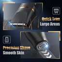 Electric Body Hair Removal Epilators for Men & Women,Waterproof Foil Shaver Razor Trimmer for Facial,Arms,Back,Legs,Chest & Groin,Wet/Dry Painless Groomer with Ceramic Blade,Travel Gift for Him,Black