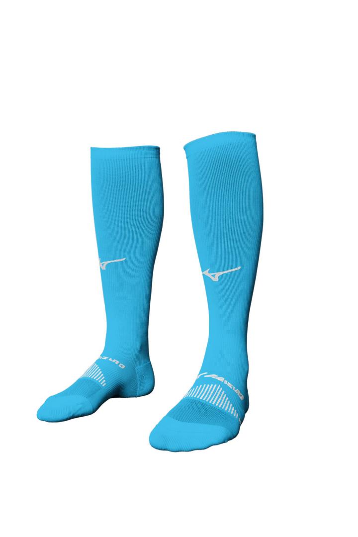 Mizuno Performance OTC Socks | Padded Athletic Socks | Light Blue | Unisex Large