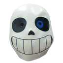 JooyDeepot Cute White Smile Blue eyes Game Full Head Face Costume Mask for Adults men women,Funny Deluxe Latex Cosplay Helmet for Halloween Masquerade Carnival Christmas Birthday Party