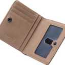 Alldaily Small RFID Wallet for Women Slim Compact Bifold Pocket Ladies Travel Mini Purse (Apricot)