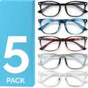 MIGSIR Blue Light Blocking Glasses for Computer Gaming, Fashion Fake Helps Reduce Screen Fatigue Eyeglasses for Women Men