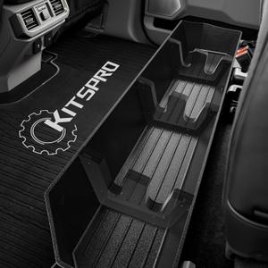 KitsPro Rear Truck Underseat Storage Box, Fit 20172025 Ford F250 F350 F350 Super Duty and 20152025 Ford F150 SuperCrew Crew Cab Heavy Duty Rear Under Back Seat Box Organizer, Anti Slip