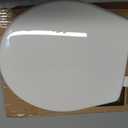 Mayfair Caswell Modern Slow Close Toilet Seat, Durable Plastic Seat, Made in USA, Round, White