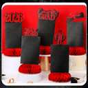 Spiareal 9 Pcs Graduation Decorations Class of 2026 Table Centerpieces Congrats Glitter Grad Honeycomb for Photo Toppers 2026 Congratulate Graduation Party Decor Favor Supplies(Red)