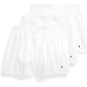 POLO RALPH LAUREN Men's Classic Fit Cotton Woven Boxers 3 Pack