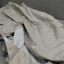 LAMIT 100% Blackout Linen Curtains 63 Inches Long, Linen Textured Living Room Window Curtains Full Room Darkening Back Tab and Rod Pocket Panels with White Liner, 2 Panels, Stone, 60 x 63 Inch