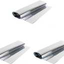 3 Pack Window Privacy Film One Way Silver Mirror Window Tint Static Cling Heat Control Sun Blocking for Homeowners Renters Home Office Glass Doors